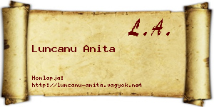Luncanu Anita névjegykártya